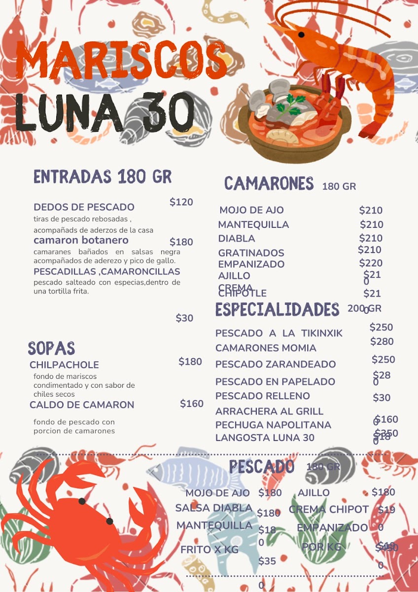 Menu Luna 30-9