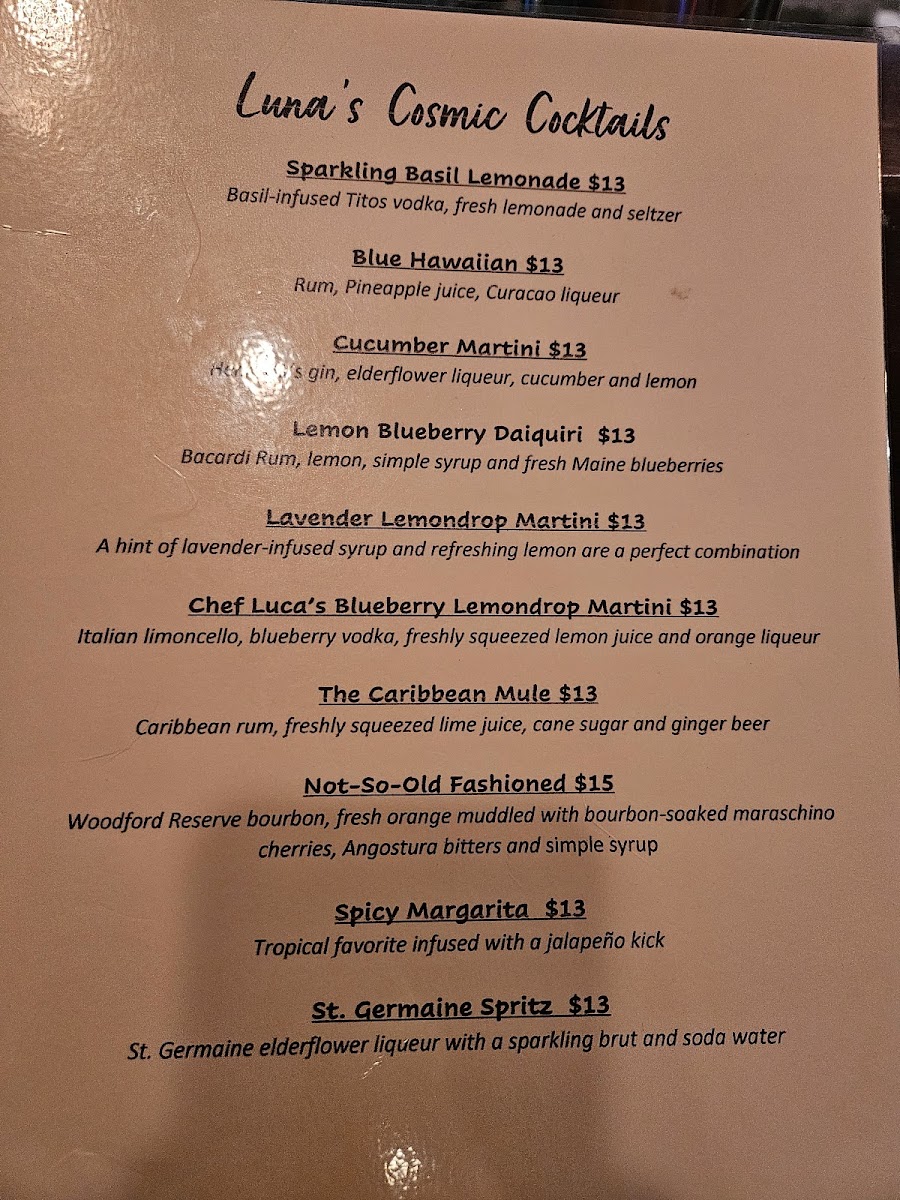 Menu Luna Food & Wine Aka Luna @ Kahuna-2