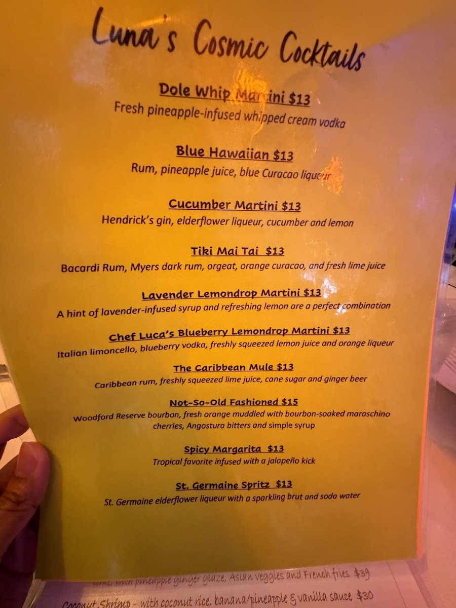 Menu Luna Food & Wine Aka Luna @ Kahuna-4