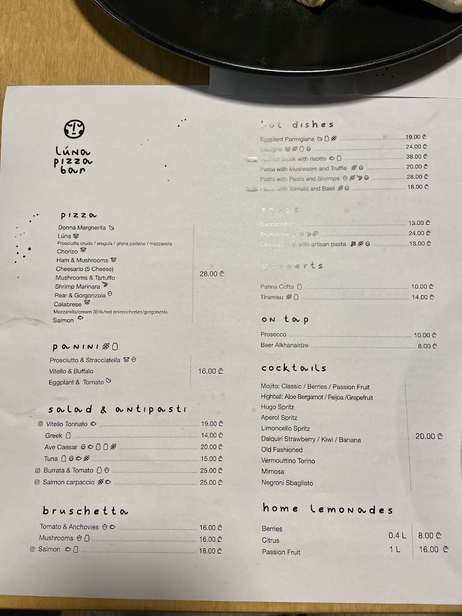 Menu Luna Pizza Bar-5