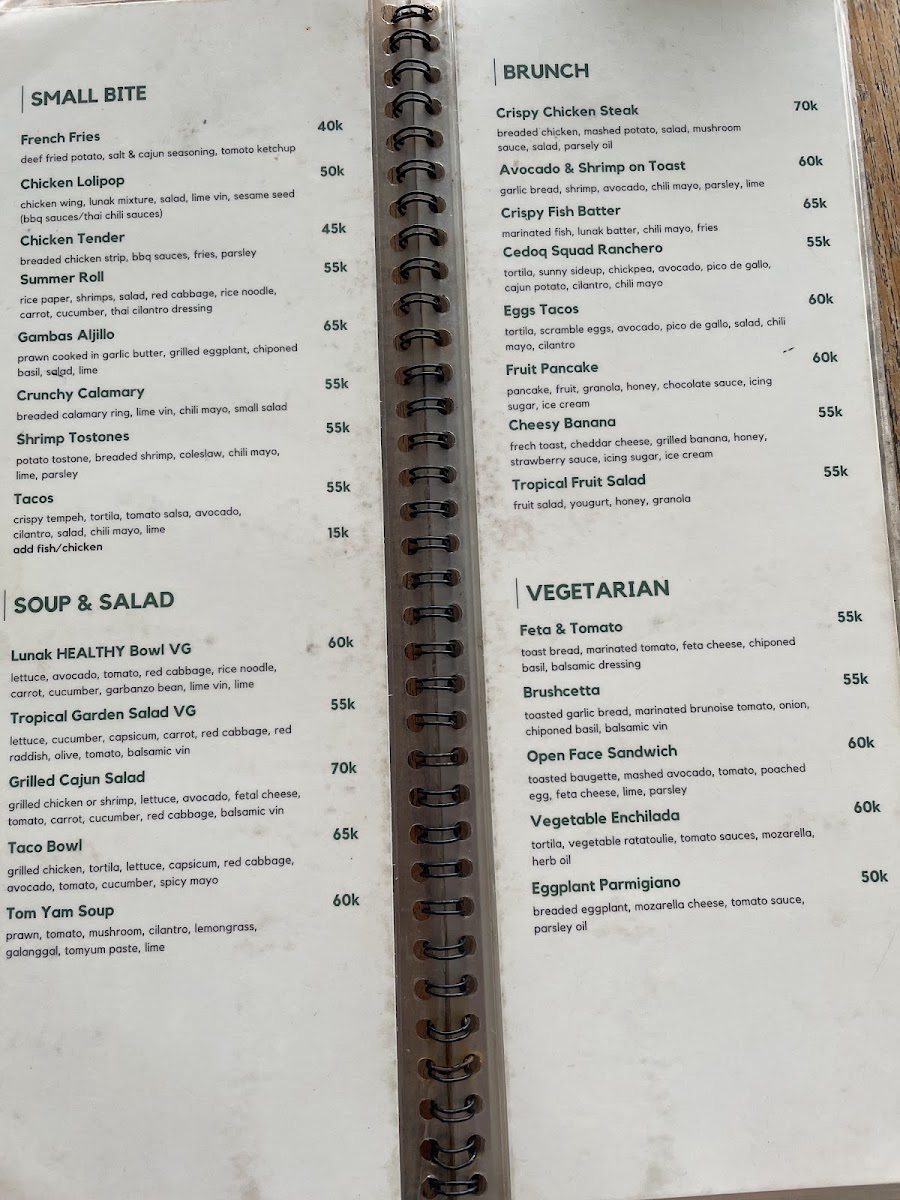 Menu Lunak Café By The Sea-1