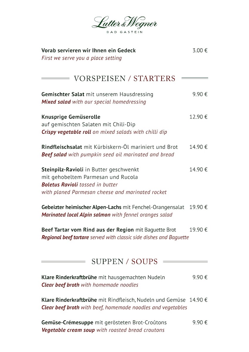 Menu Lutter & Wegner Bad Gastein-2