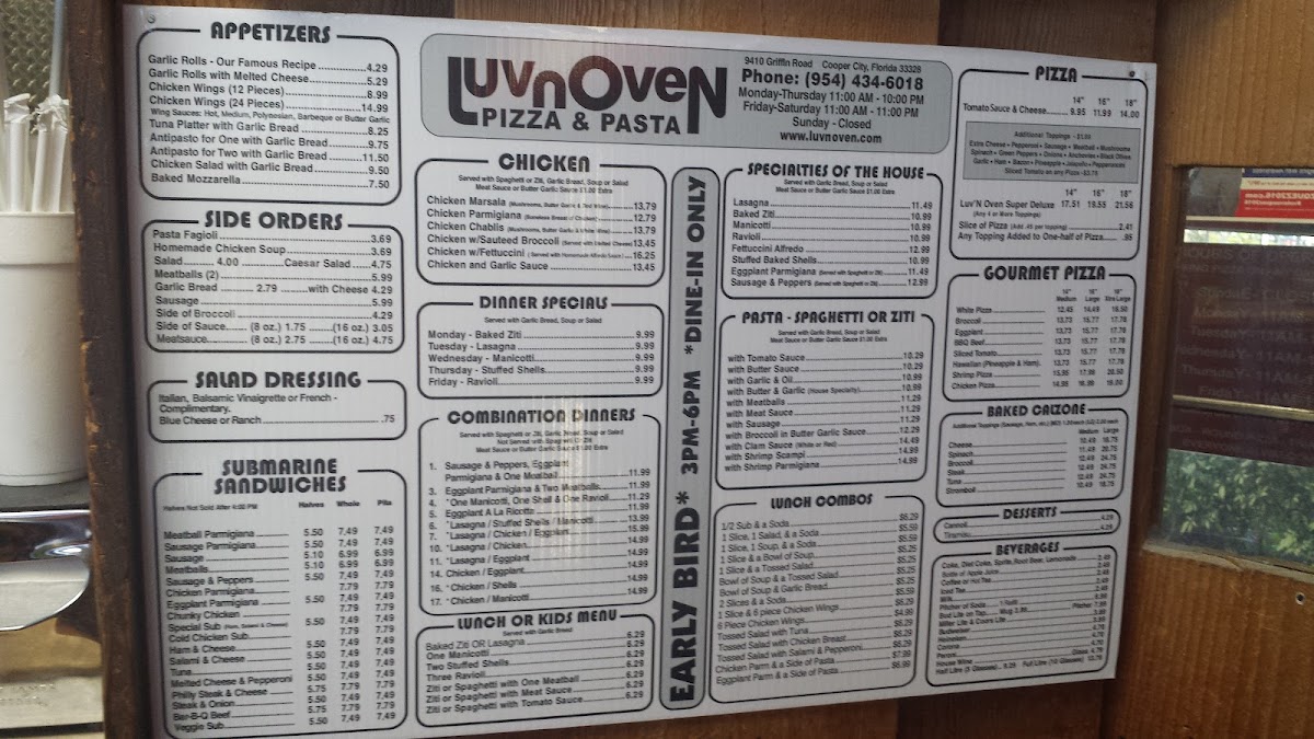 Menu Luv'n Oven Pizza & Pasta-9