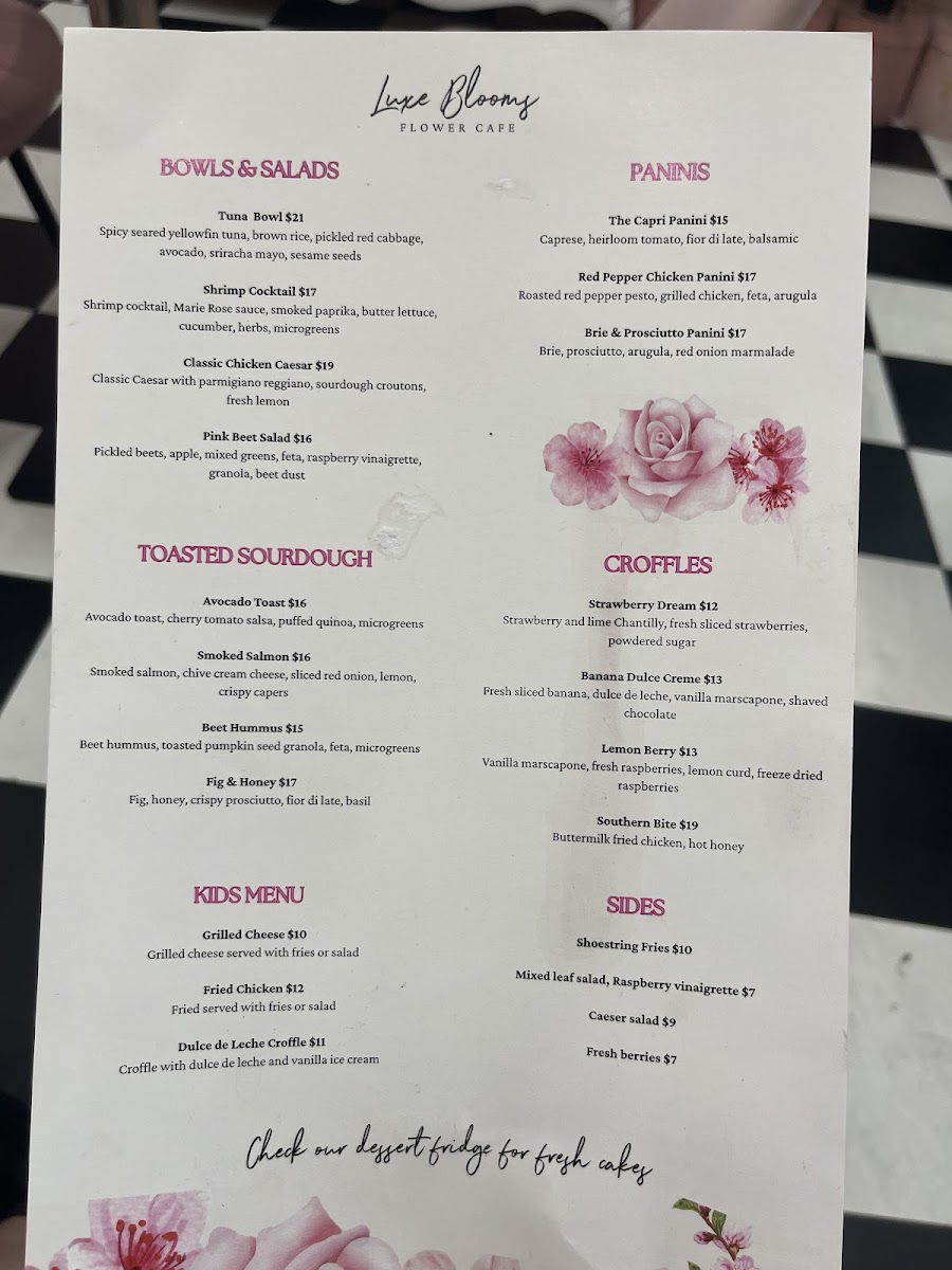 Menu Luxe Blooms Flower Cafe-3