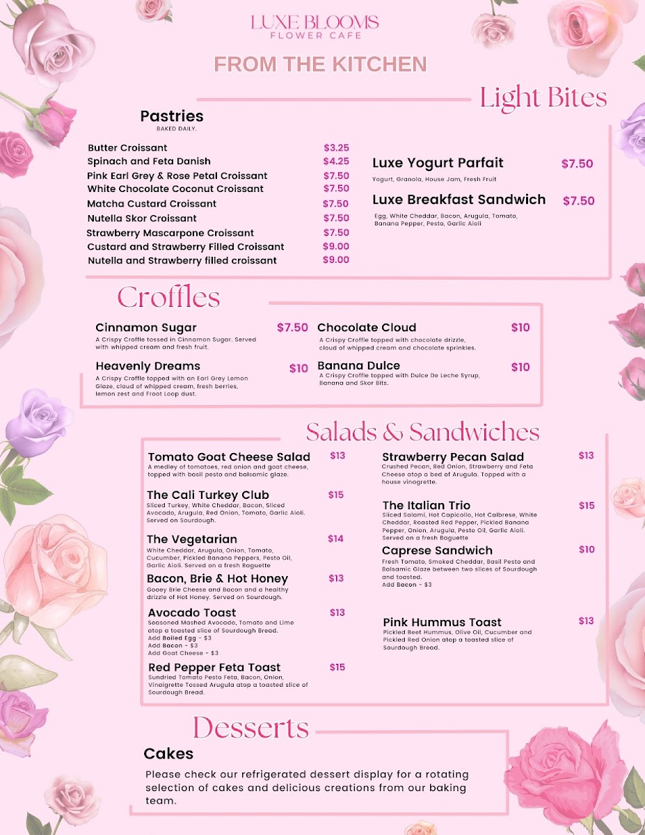 Menu Luxe Blooms Flower Cafe-5