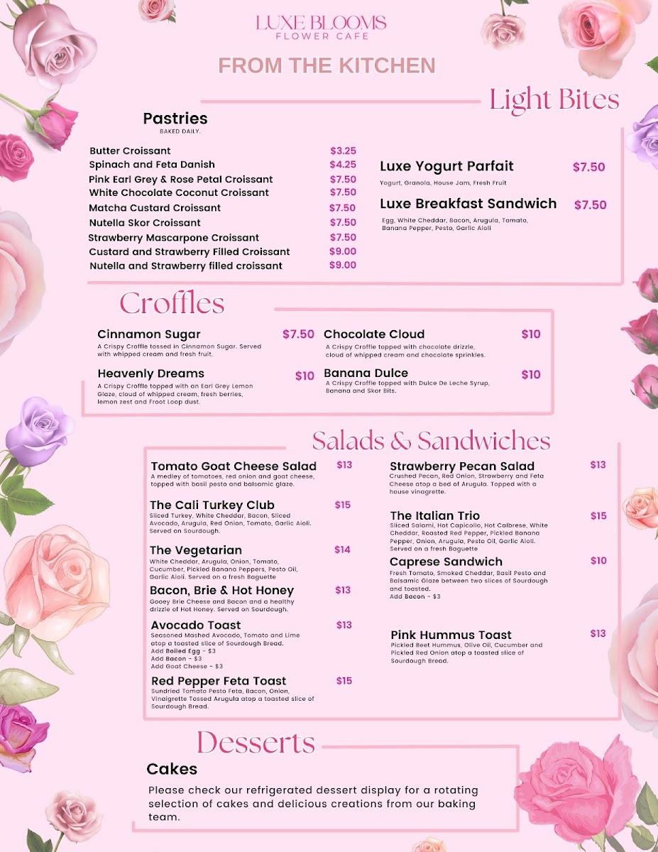 Menu Luxe Blooms Flower Cafe-6