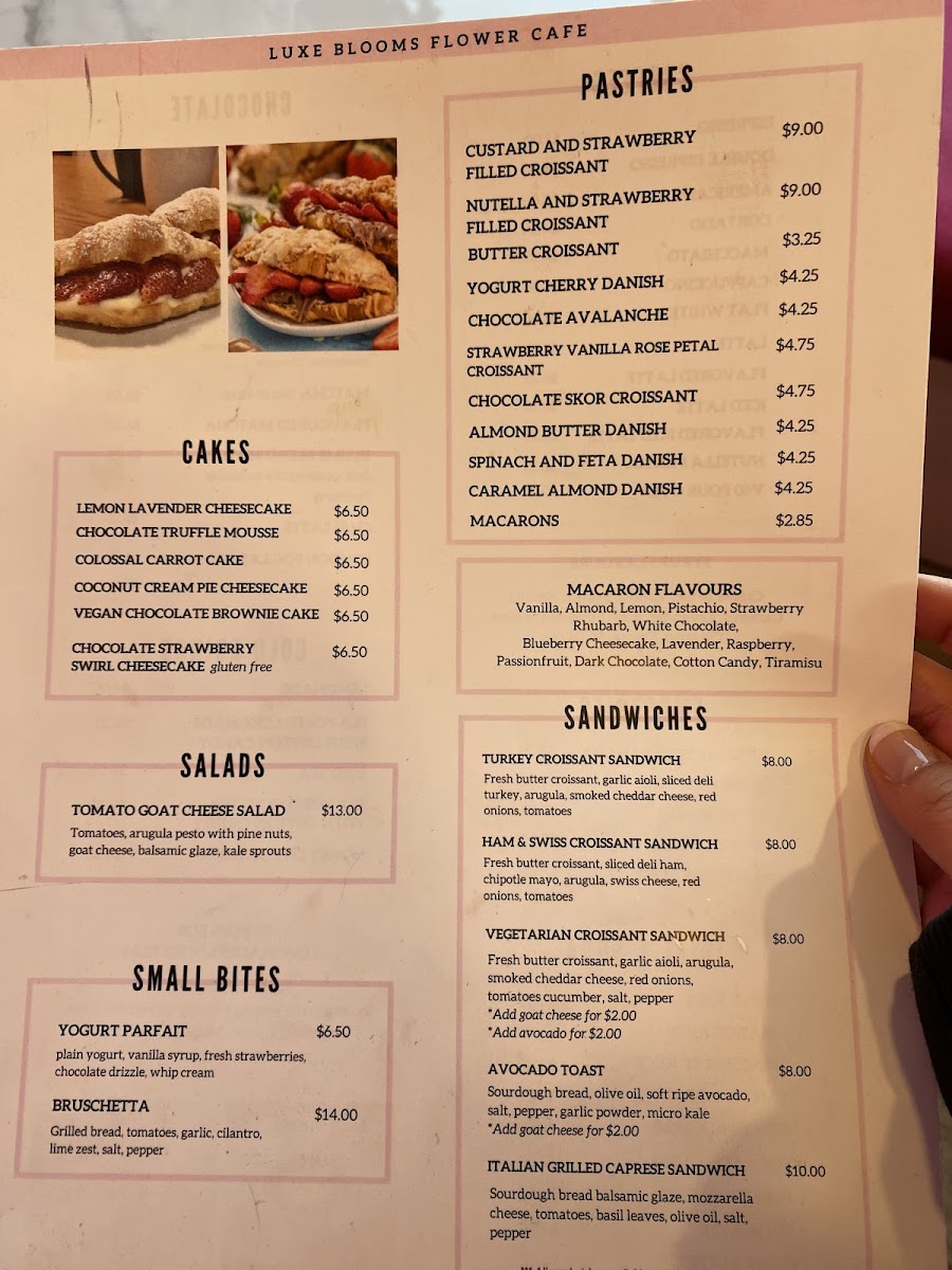 Menu Luxe Blooms Flower Cafe-9