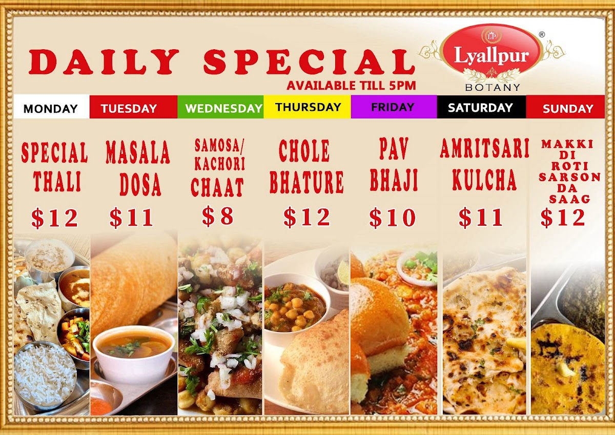 Menu Lyallpur Sweets Botany-1