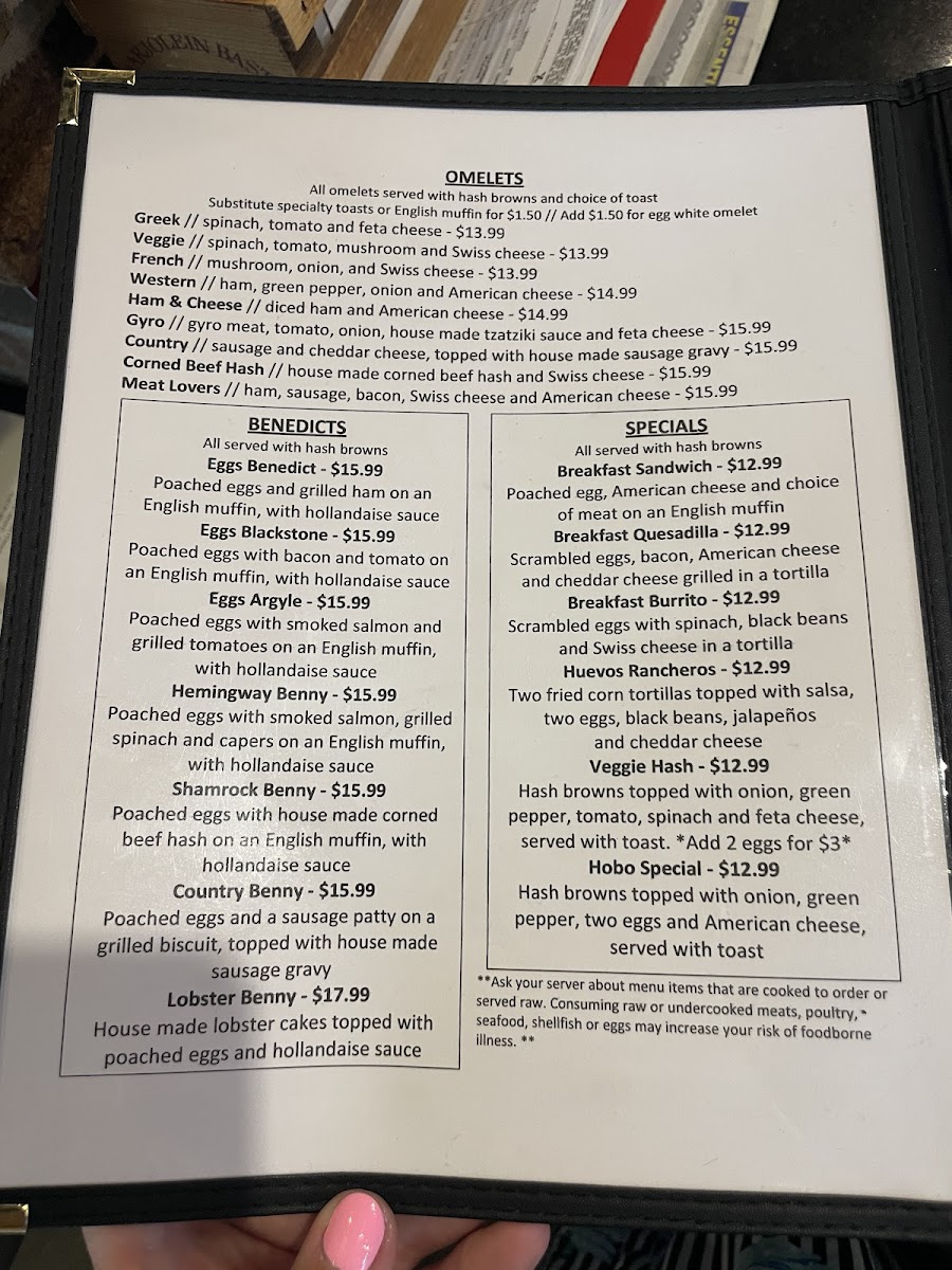 Menu Lynn's On First-1