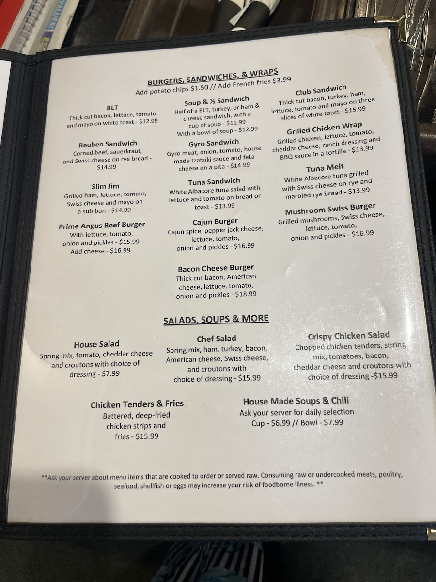 Menu Lynn's On First-7