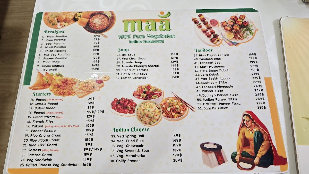 Menu Maa Pure Vegetarian Indian Restaurant-2