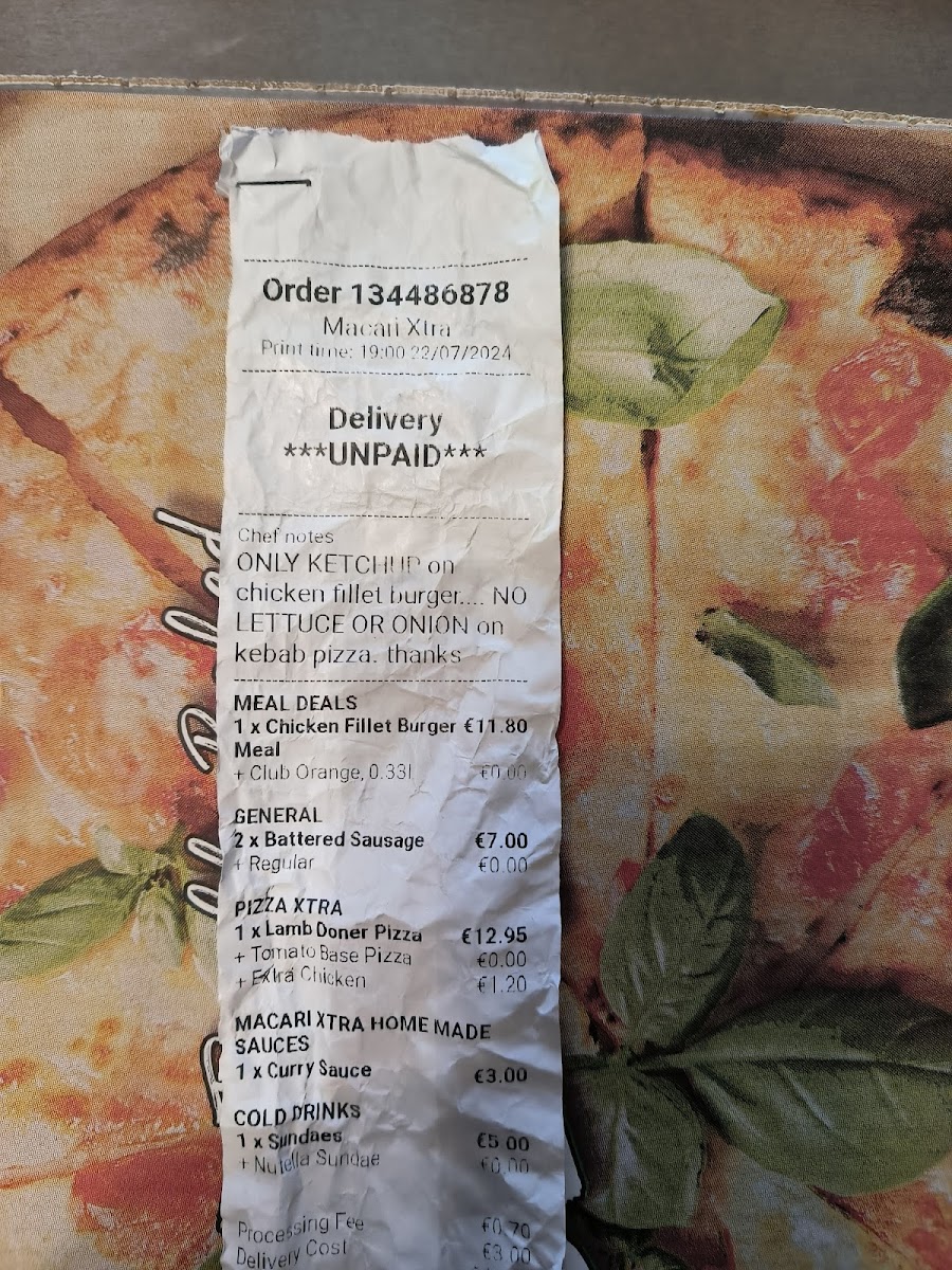 Menu Macari Xtra-2