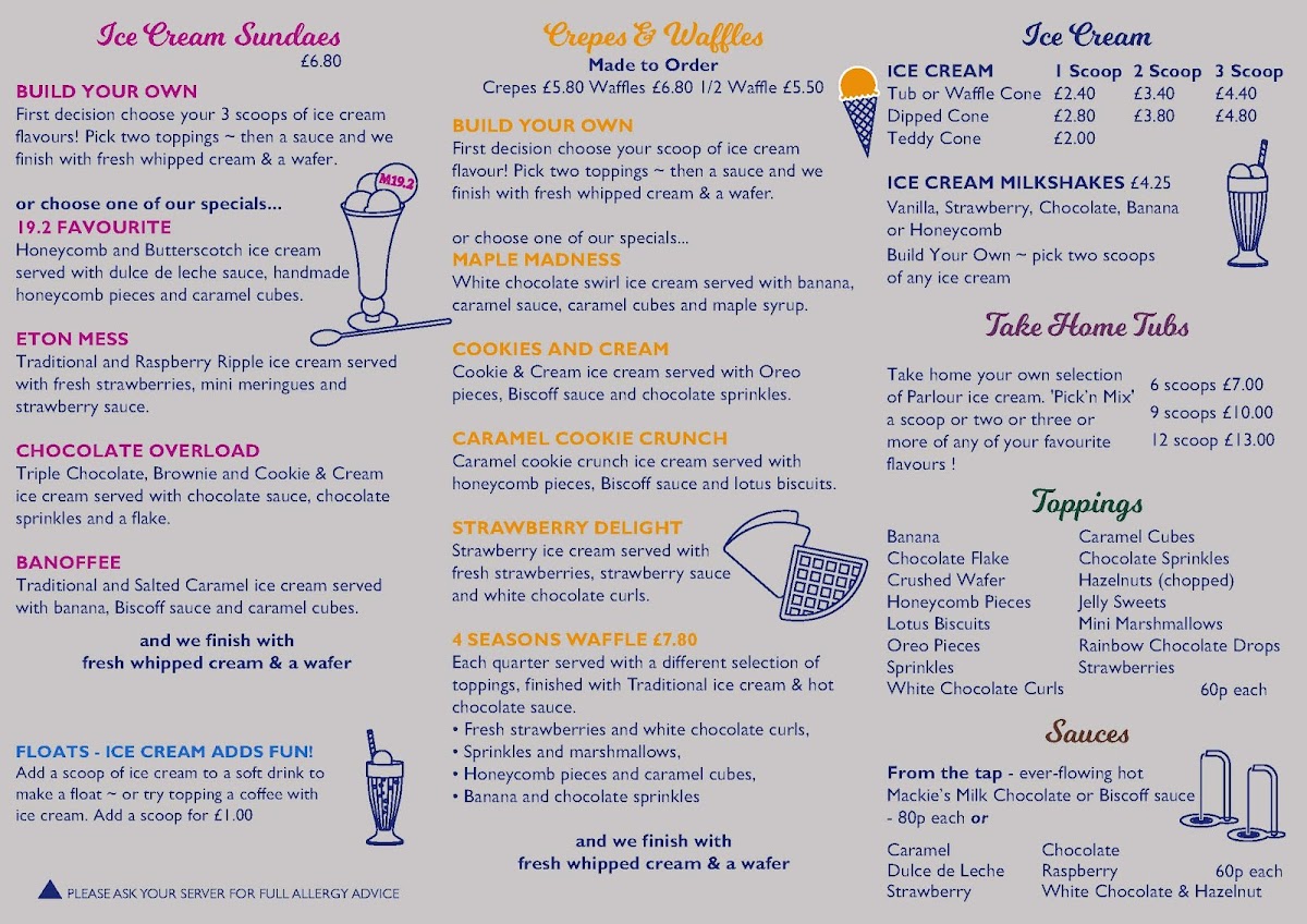 Menu Mackie's 19.2-3