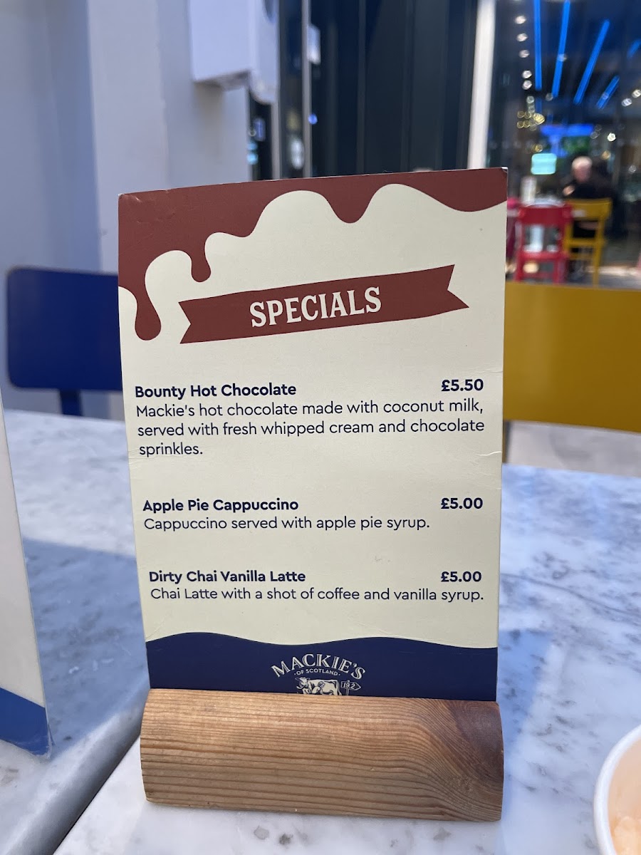 Menu Mackie's 19.2-4