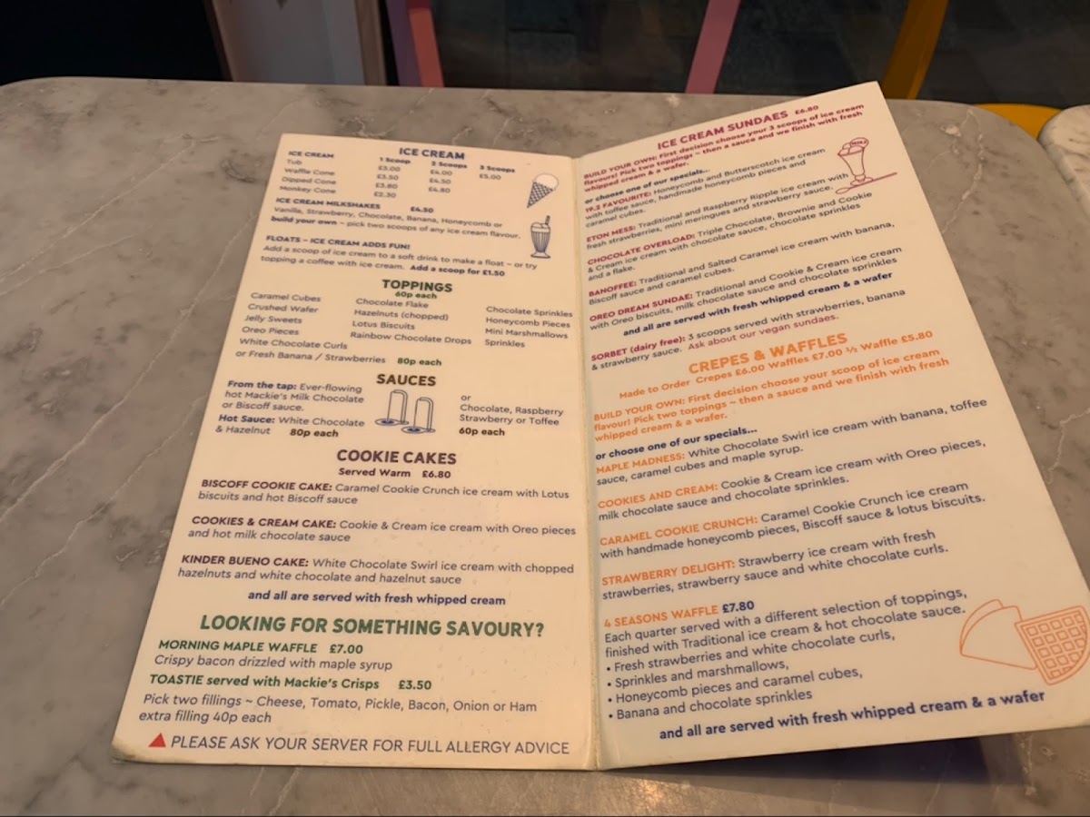 Menu Mackie's 19.2-6