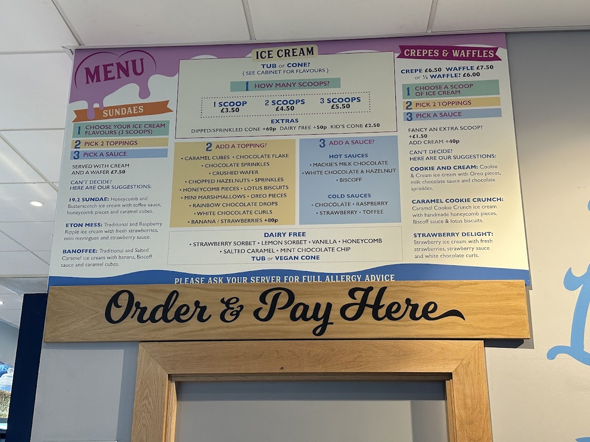 Menu Mackie's 19.2-7