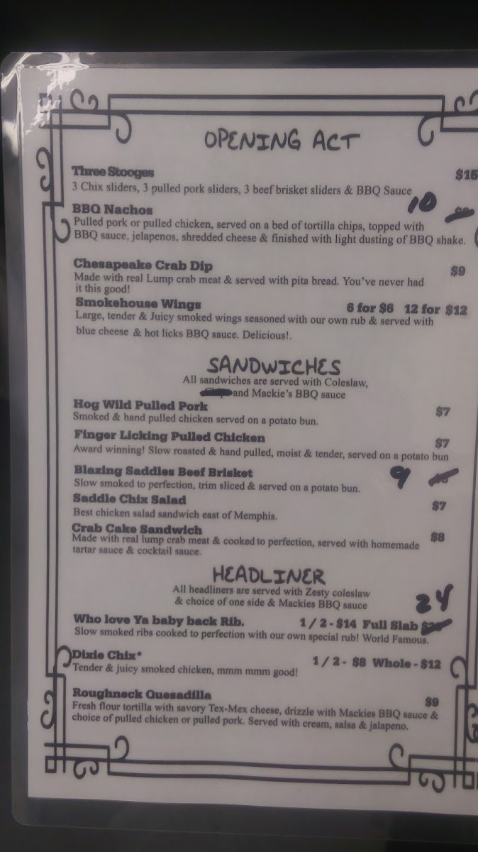 Menu Mackie's Barbecue - Takeout-5