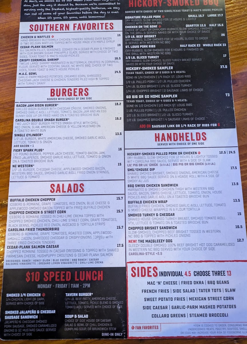 Menu Mac's Speed Shop-5