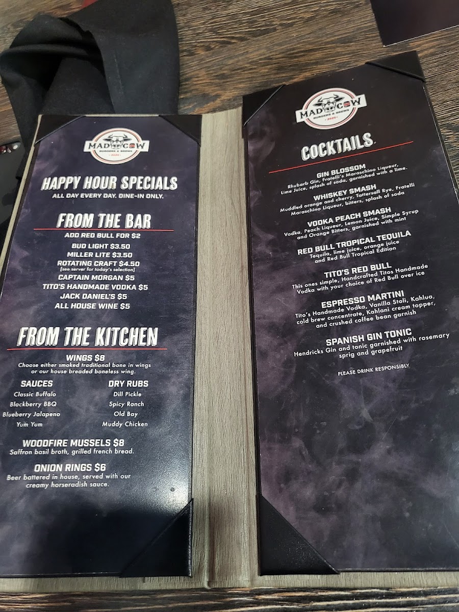 Menu Mad Cow-10