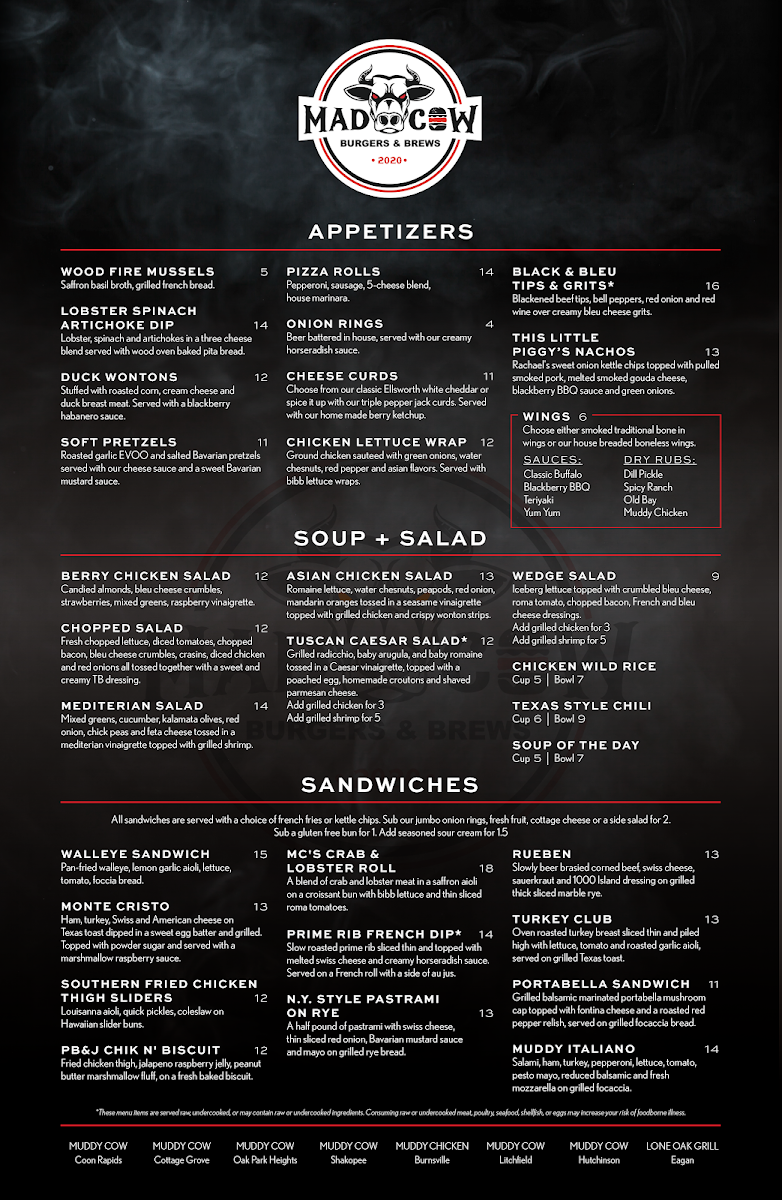 Menu Mad Cow-2