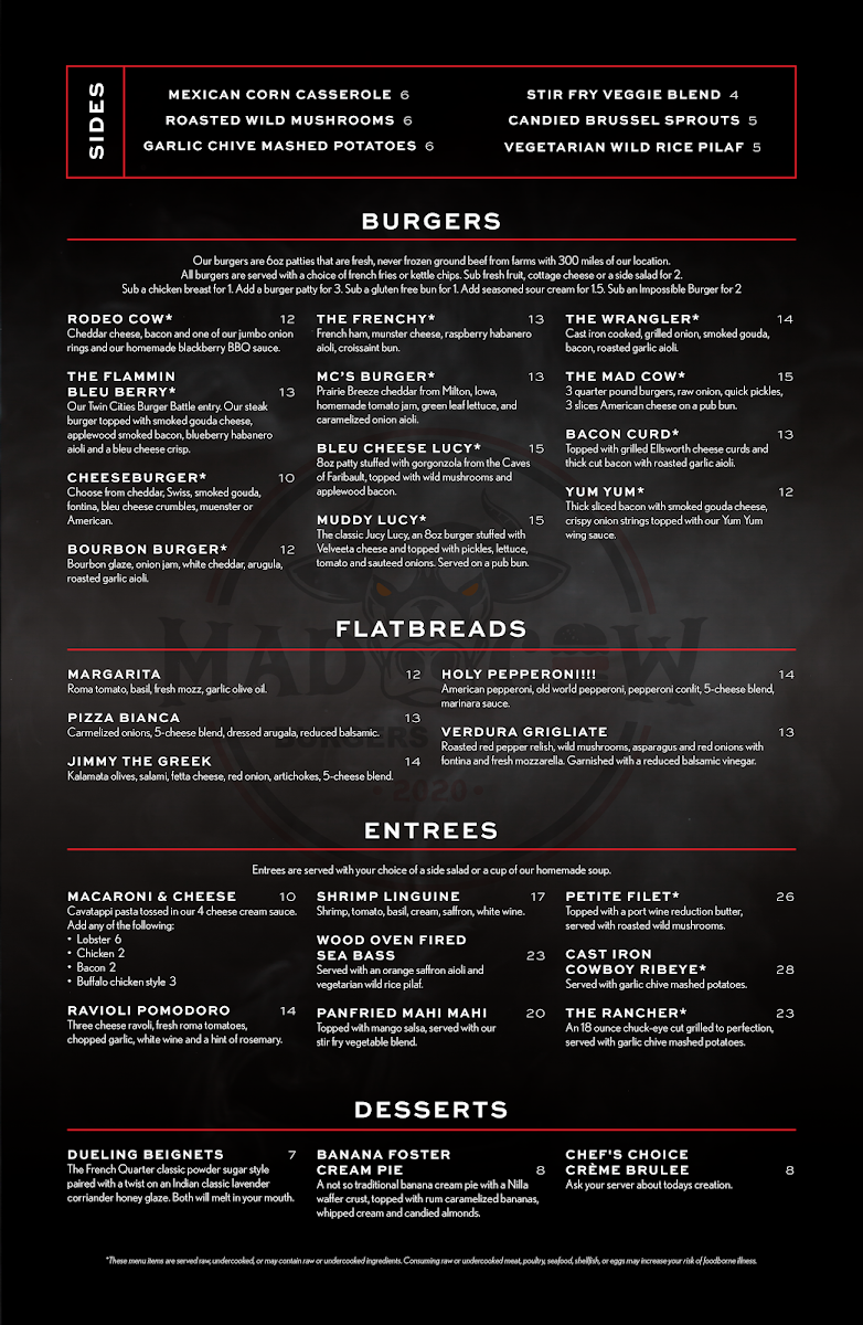 Menu Mad Cow-3