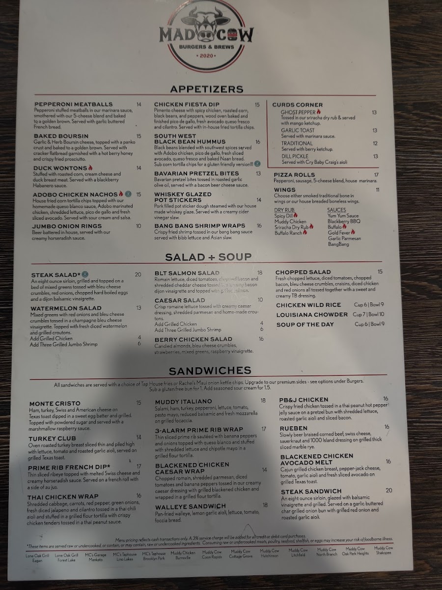 Menu Mad Cow-4