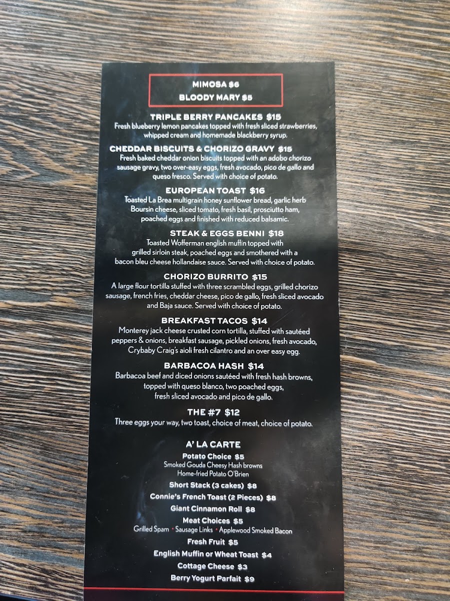 Menu Mad Cow-8