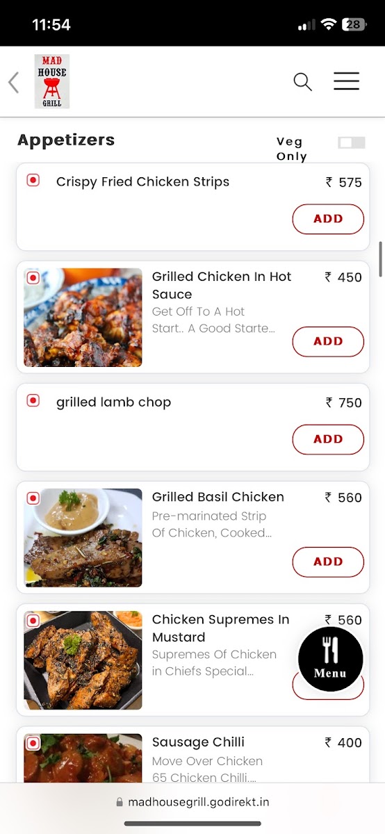 Menu Mad House Grill-4