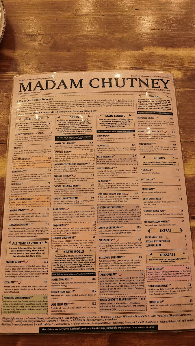 Menu Madam Chutney-9