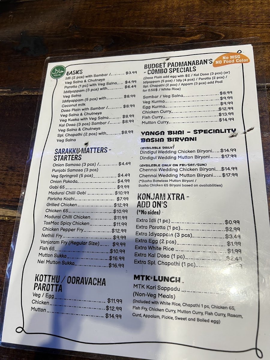Menu Madurai Thattu Kadai-2