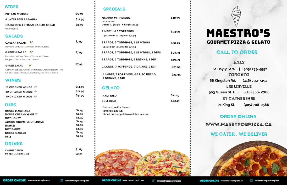 Menu Maestros Gourmet Pizza-1