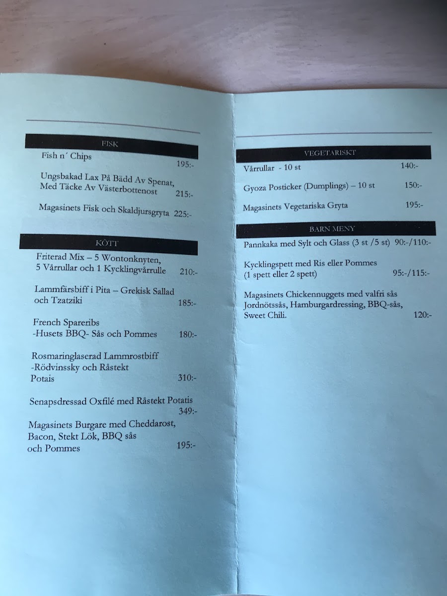 Menu Magasinet Kok Och Bar-7