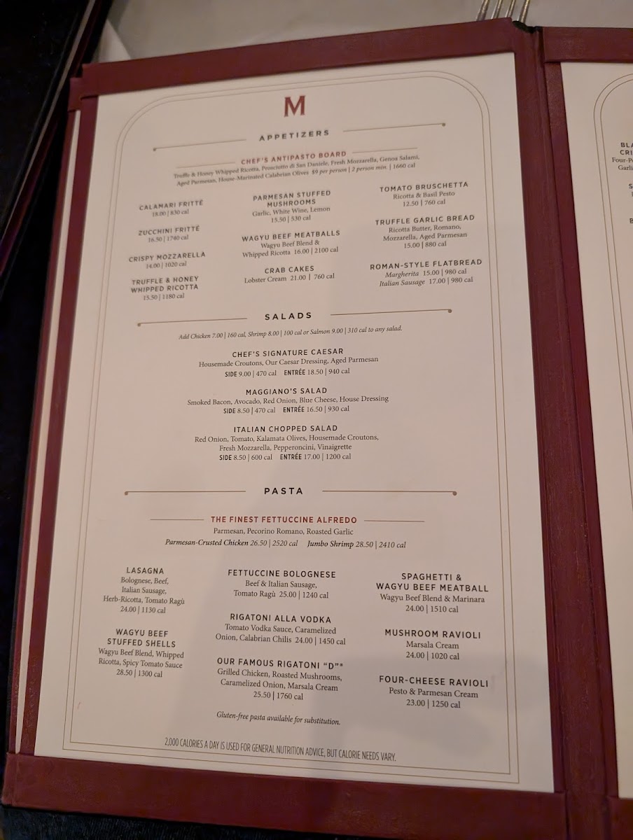 Menu Maggiano's Little Italy-9