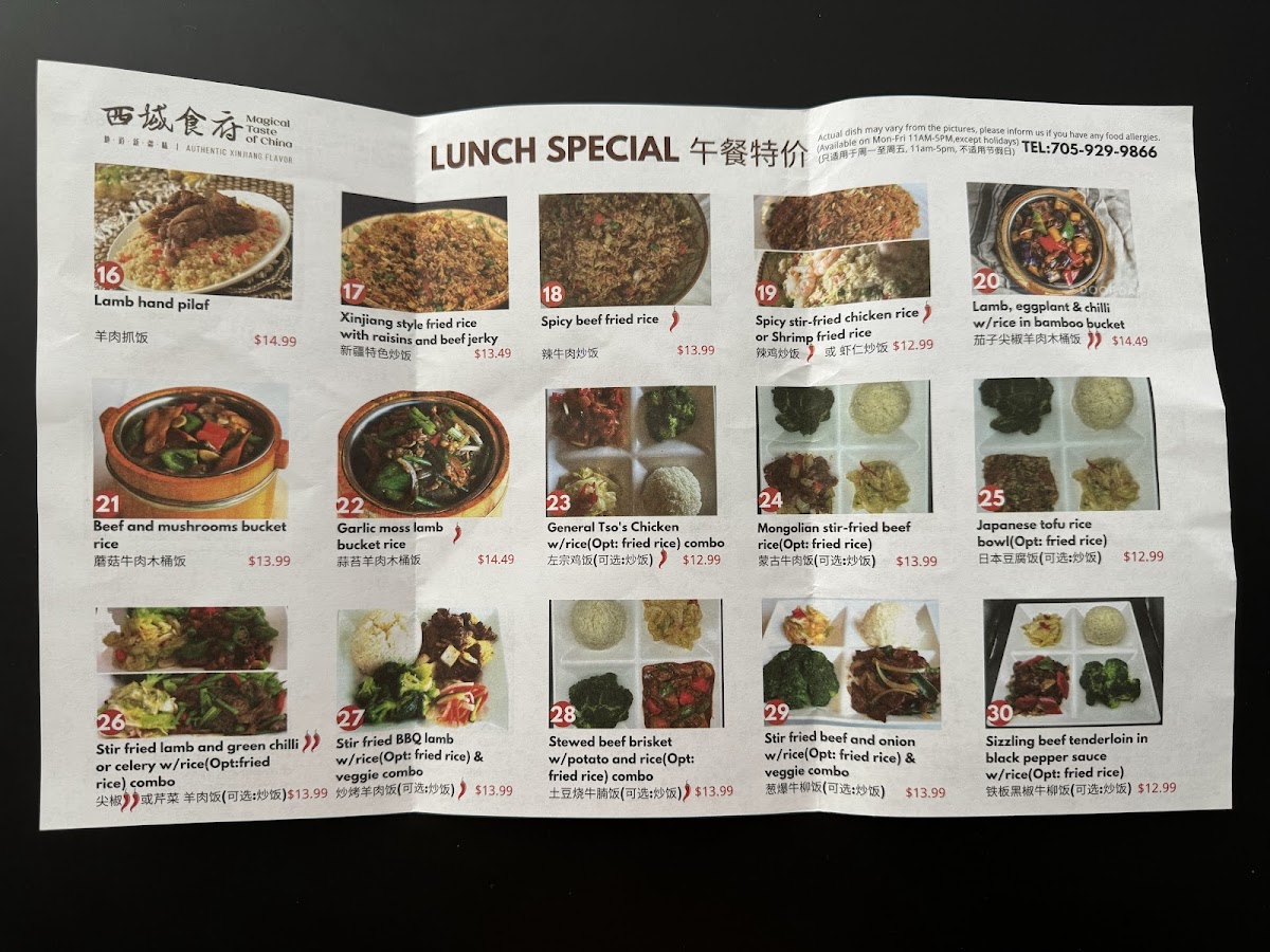 Menu Magical Taste Of China·barrie|西域食府·清真|Chinese Restaurant |Halal Cuisine-8