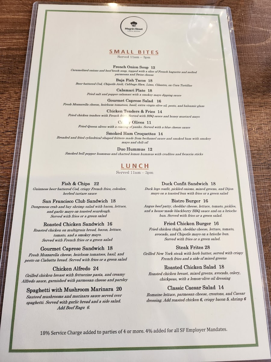 Menu Magnin Street Cafe & Bistro-2