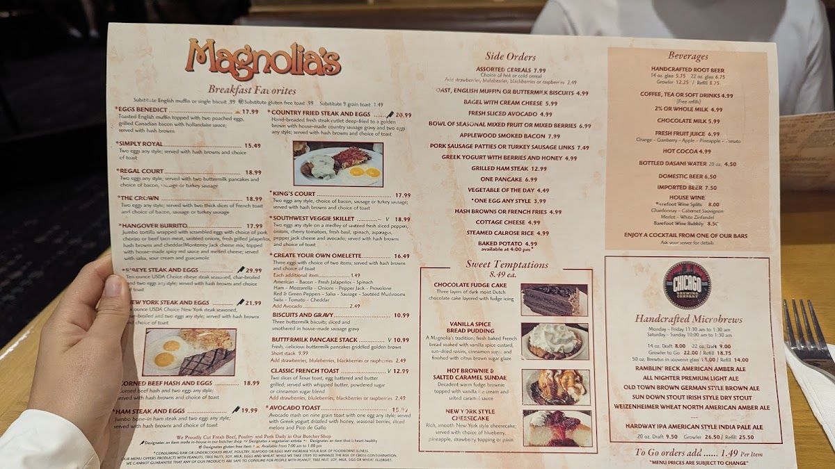 Menu Magnolia's Veranda At Four Queens-2