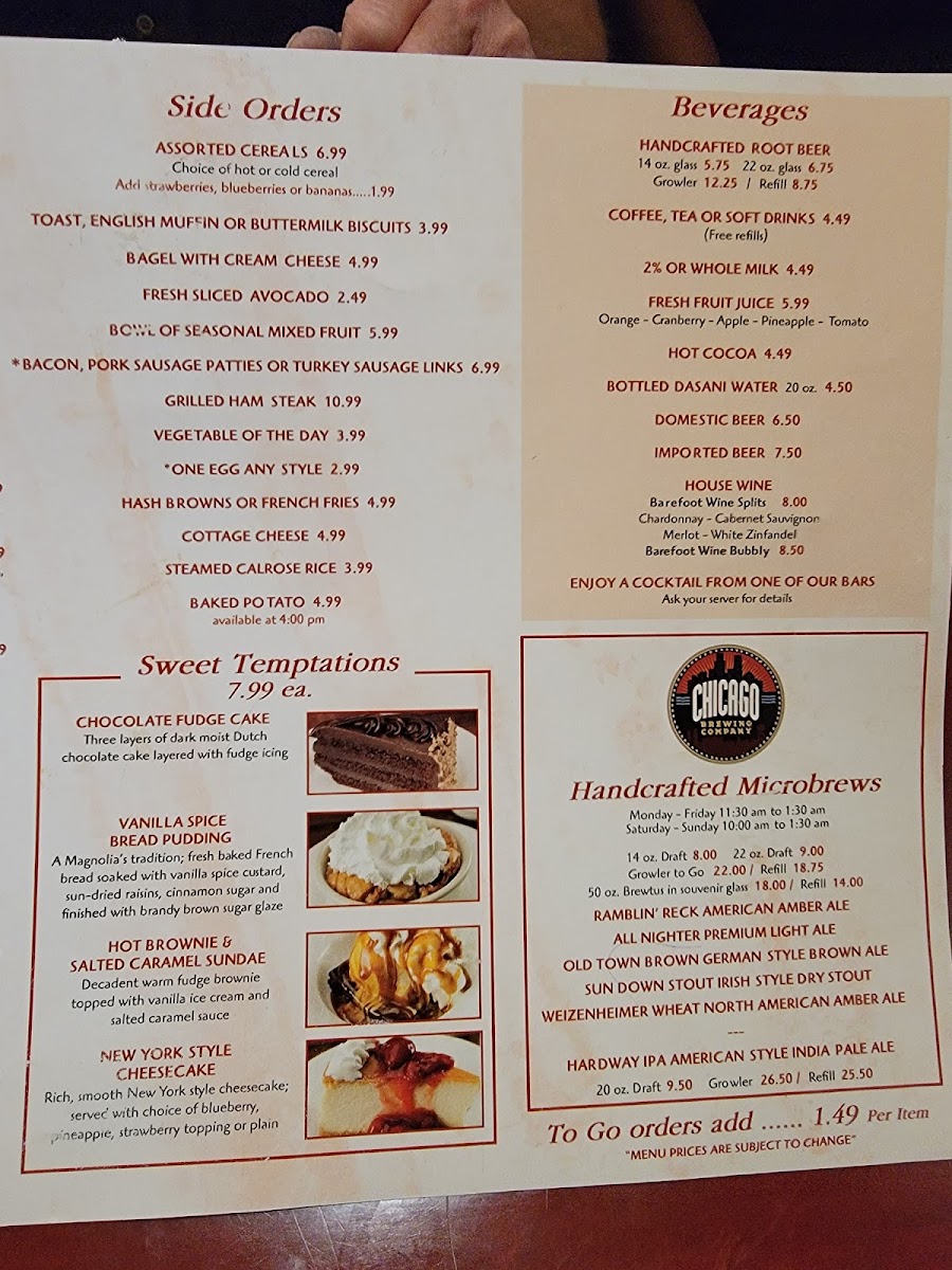 Menu Magnolia's Veranda At Four Queens-6