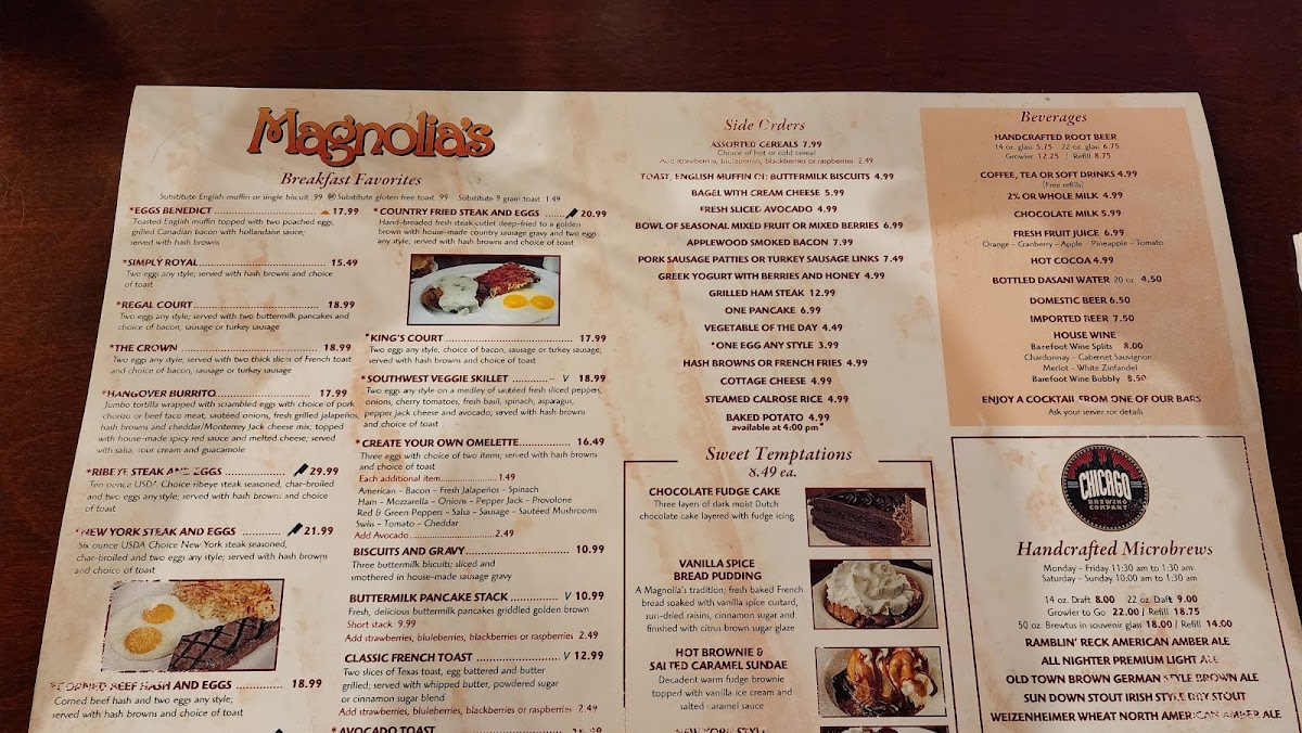 Menu Magnolia's Veranda At Four Queens-8