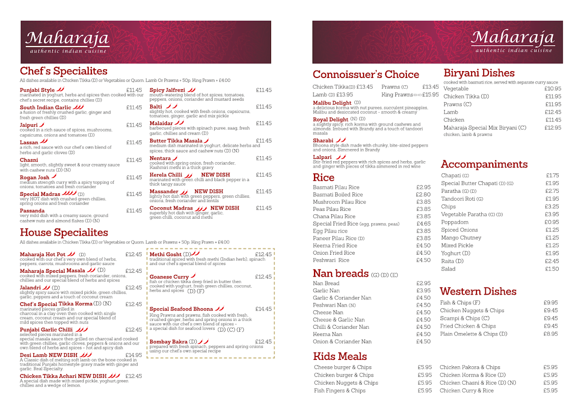 Menu Maharaja Authentic Indian Cuisine-3