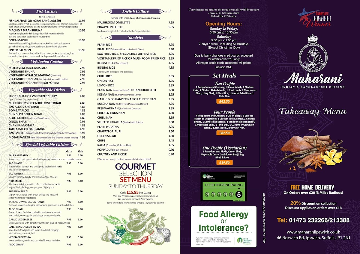 Menu Maharani Indian And Bangladeshi Cuisine-2