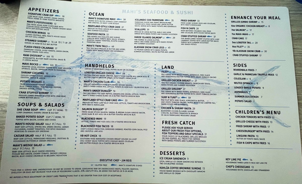 Menu Mahi's-1