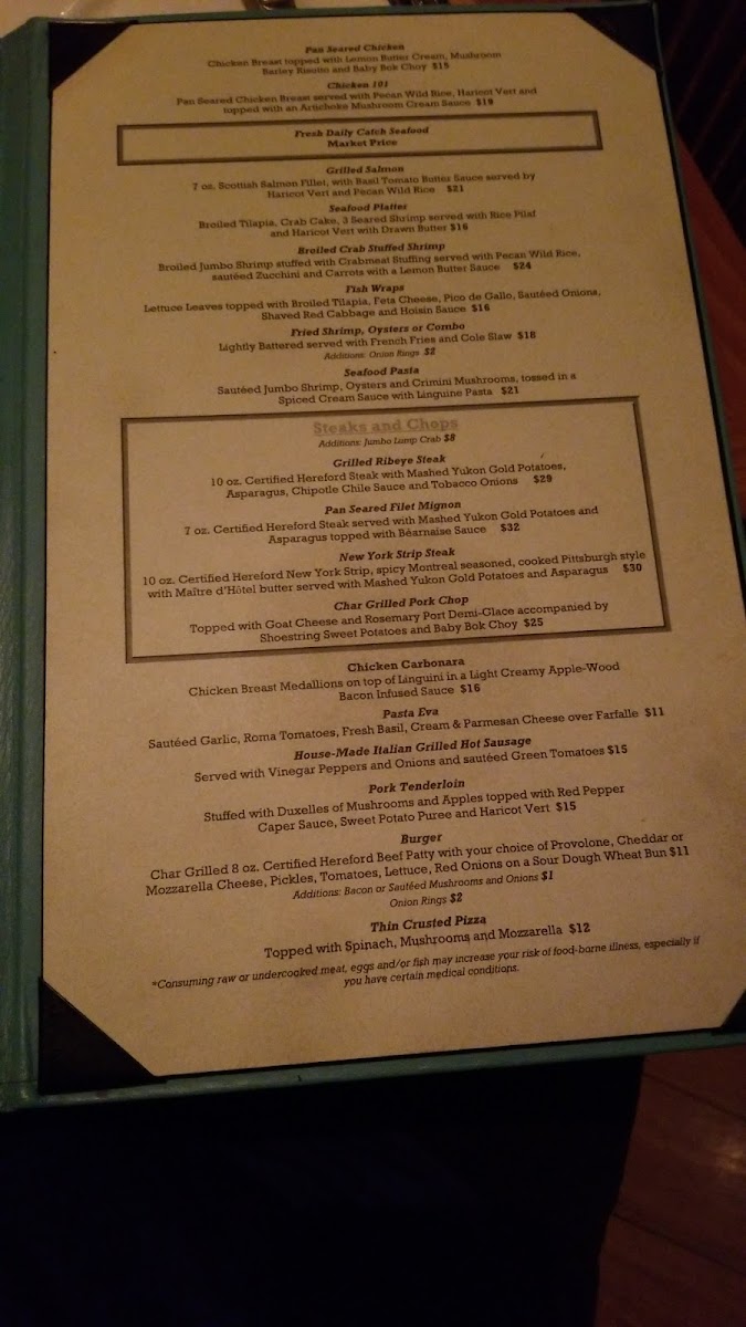 Menu Main 101 Grill And Bar-10