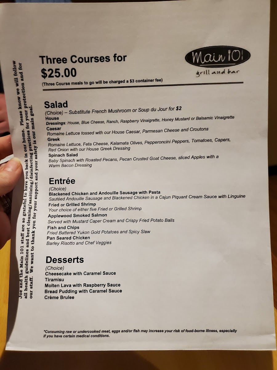 Menu Main 101 Grill And Bar-3