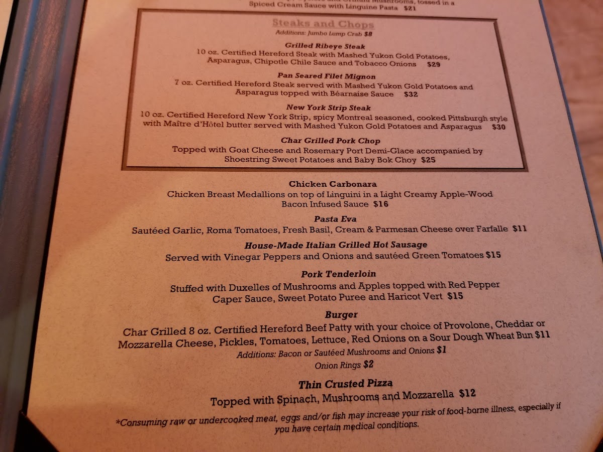 Menu Main 101 Grill And Bar-9