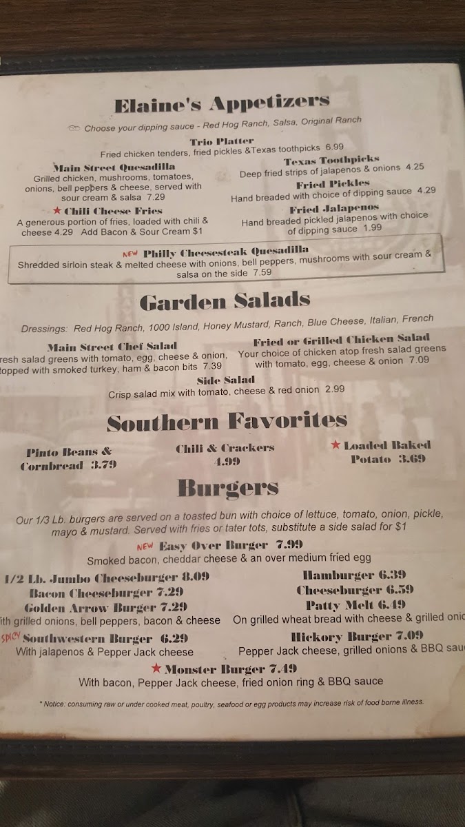 Menu Main Street Grill-4
