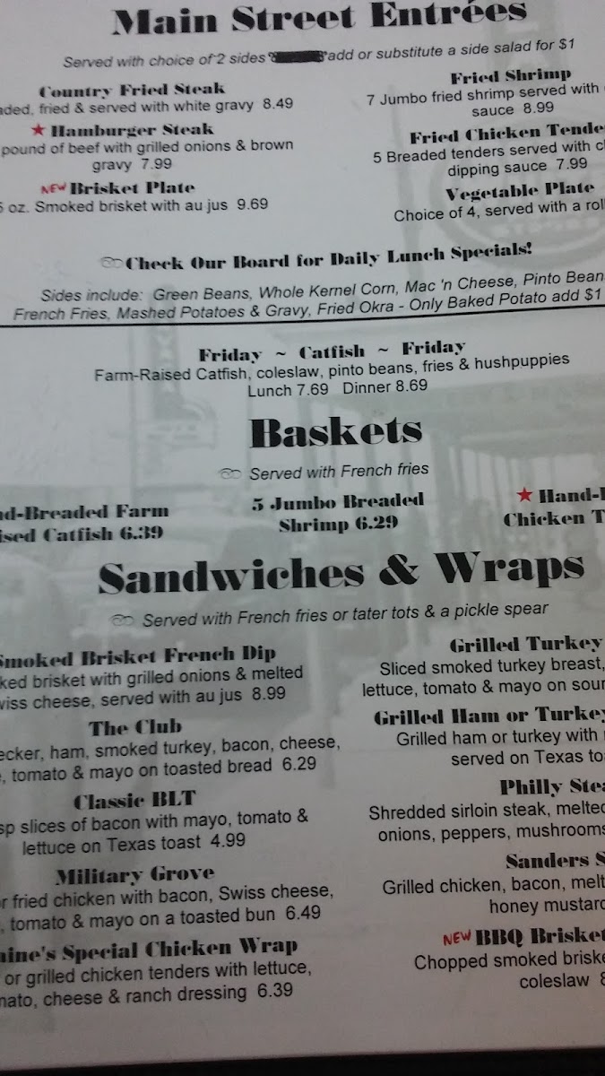 Menu Main Street Grill-7