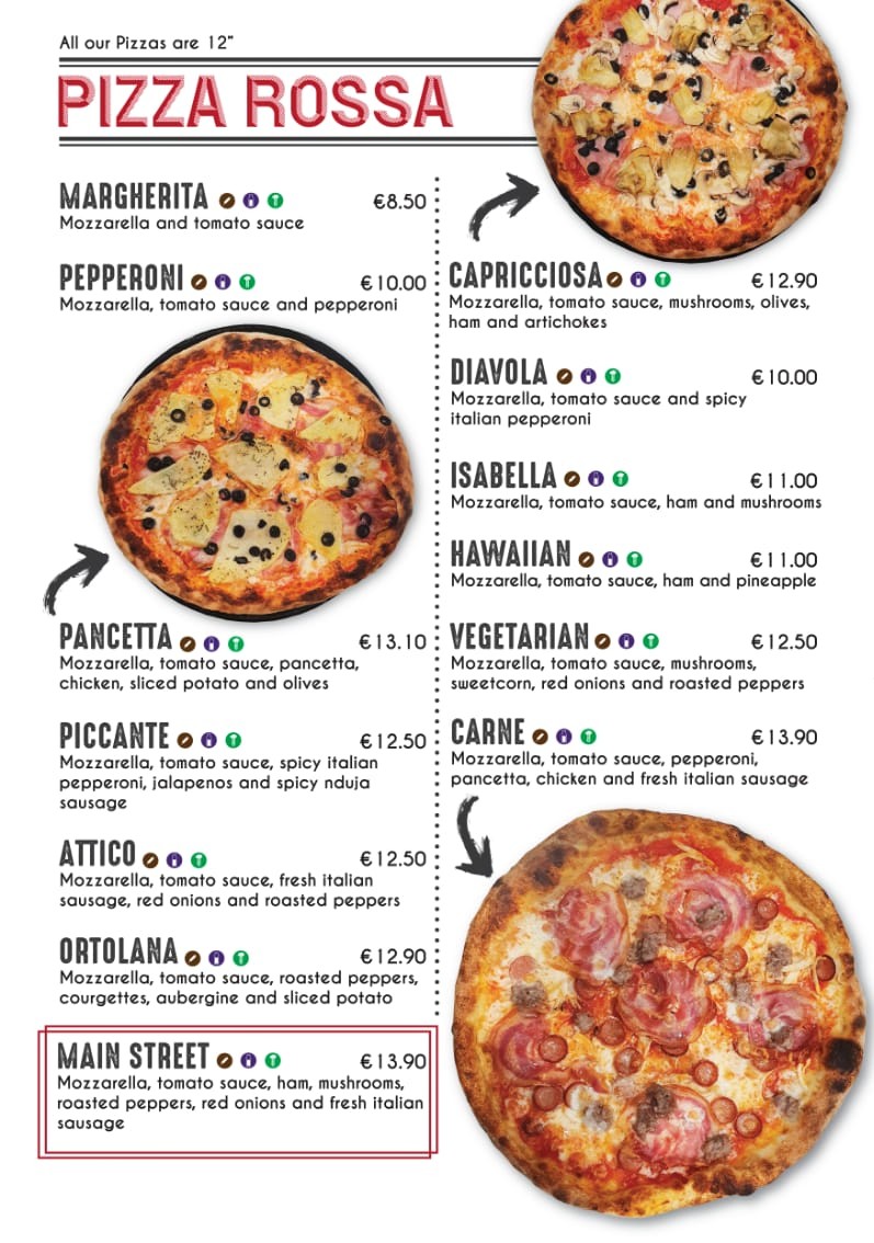 Menu Main Street Pizza Tallaght-1