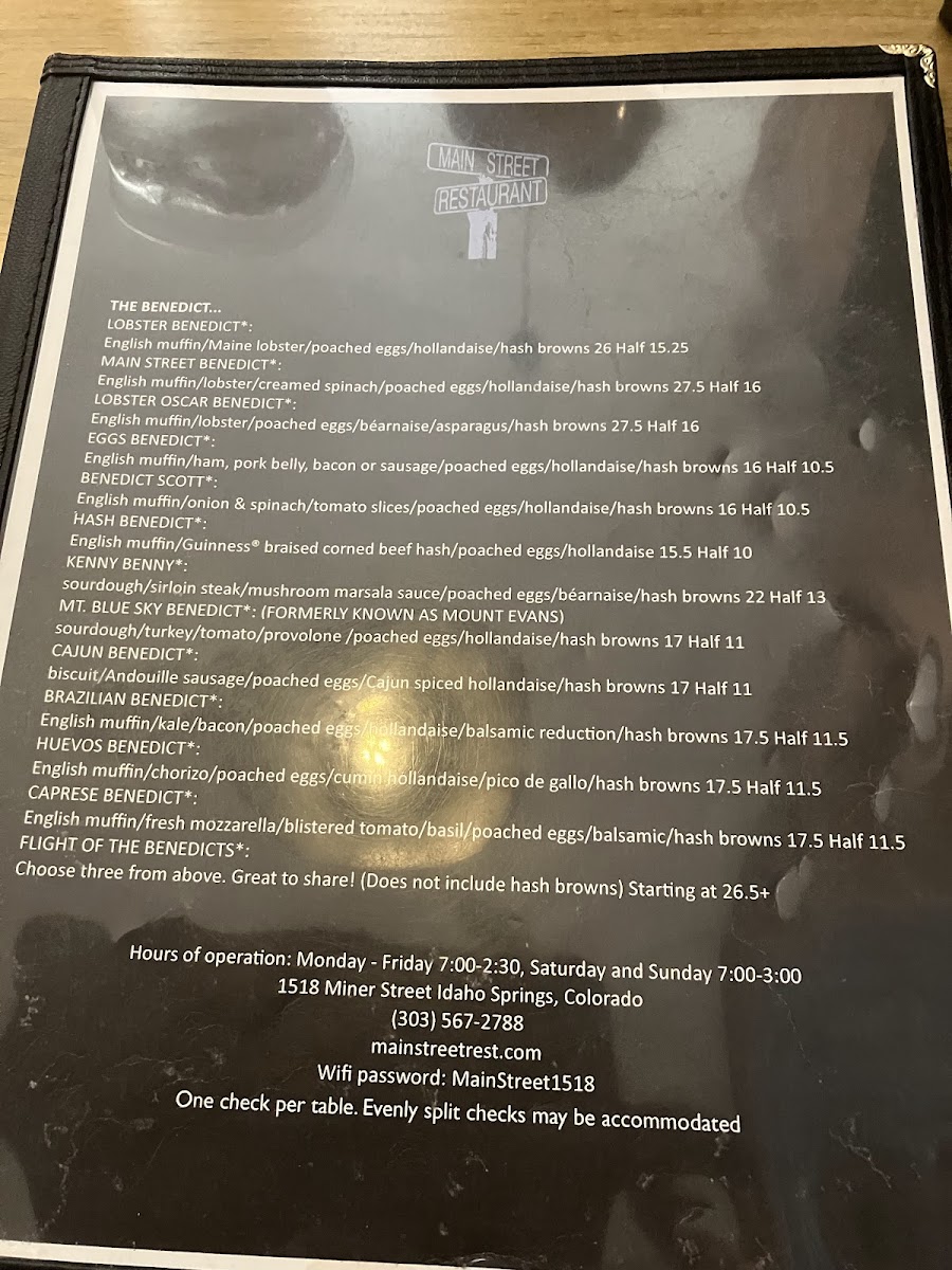 Menu Main Street Restaurant-2