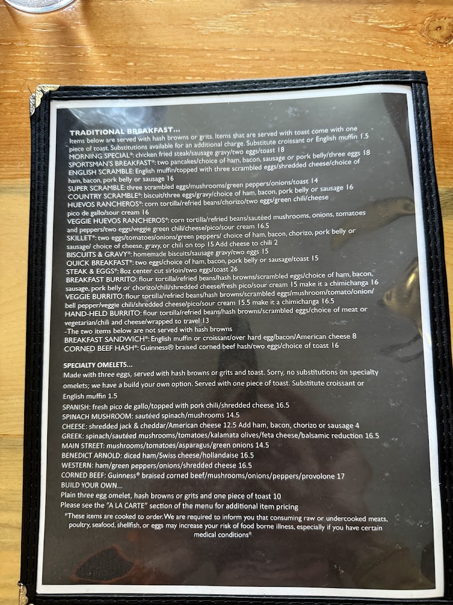 Menu Main Street Restaurant-5