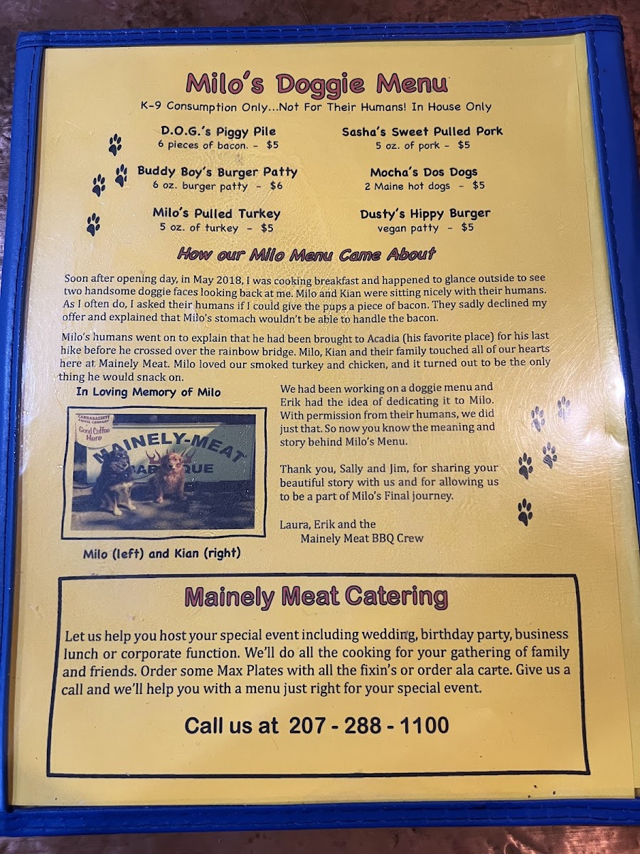 Menu Mainely Meat Bbq On Dreamwood Hill-2